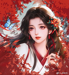 为啥没考好采集到古风厚涂女