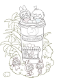 场景插画｜插画线稿合集分享来啦❗️❗️可临摹 - 小红书
