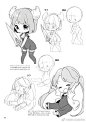 绘画超话 #绘画参考#Q版的教程 头身比例和动态 ​​​​