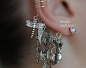 Right Ear Cuff Earring "A Way to My Heart"- silver plated-good quality