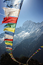 【尼泊爾】喜馬拉雅山脈的風馬(想起了，倉央嘉措的詩「那一刻，我升起風馬不為乞福，只為守候你的到來」。