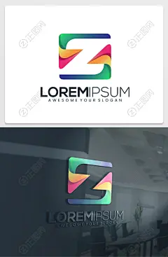 多彩创意Z字母logo设计