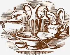 桌椅餐具高清素材 卡通 手绘 线条画 免抠png 设计图片 免费下载