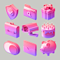 3D Icons (Business) :: ARKI : Pack of easily customizable 3D icons, that you can change right in Figma.