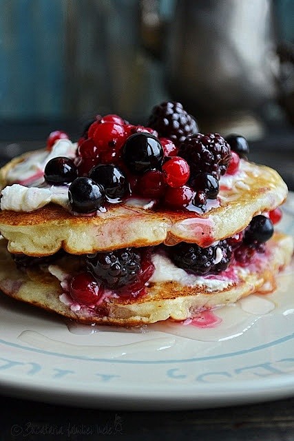 {Pancakes with berri...