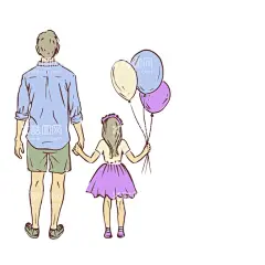 父亲节   - 源文件下载【酷图网】父亲节,节日,父子女,爸爸,卡通人物,亲子,插图,海报,插画,感恩,亲情