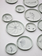 Hand casted and hand drawn plates by Elke van den Berg & Maartje van den Noort: 