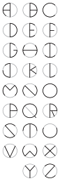 circle typeface : a typeface inspired and made from circles.