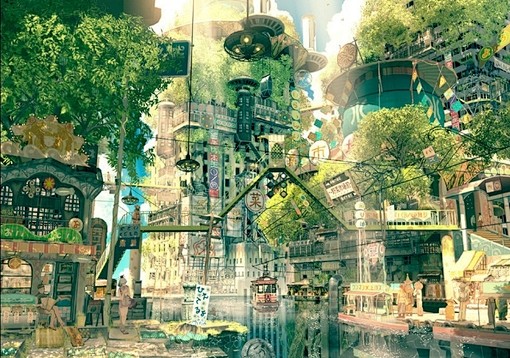 #场景# #动漫# #插画# #采集大赛...