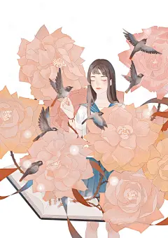 水手服 | 哈鲁 - 原创作品 - 涂鸦王国插画