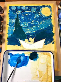 【水粉插画-星空】我们等候著青春，却错过了彼此…… 但我永远会记得，那年夏天，最灿烂、最寂寞的星空 ~（作者：@超超的青葱 ） ​​​​