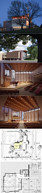 美国CGP建筑事务所在Michigan设计完成的一座木构教堂。