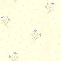 瑞宝 乡村路 白底蓝花壁纸 PS51209 美式进口，印刷精美，适用于现代_图片_价格-石榴社区