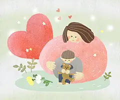 思念亲人 满目滴泪 心痛拥抱 关心关爱插图插画设计PSD ti246a8402