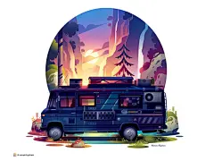 insta系列05发现公园森林自然feelgood乐趣自由旅行旅行卡车壁纸光渐变道路货车vanlife插图