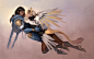 Pharmercy fanart, Andy Lamarca : A friend asked me to make some Pharmercy fanart and, even though I never played OW I love the characters and thought this would be fun. ♥
This was really fun to make!

Characters (c) Blizzard