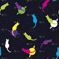 有猫的星星背景