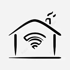 智能家居家庭wifi图标高清素材 wifi 家庭 手绘 无线 智能家居 免抠png 设计图片 免费下载