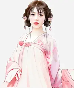 古代美女高清素材 中国风 人物 卡通 古代 古代美女 古风 唯美 手绘 美女 免抠png 设计图片 免费下载