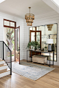 Example of a beach style entryway design in Charleston