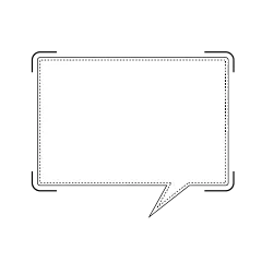 卡通聊天对话方框气泡可爱边框PNG透明免抠装饰图案 PS设计素材