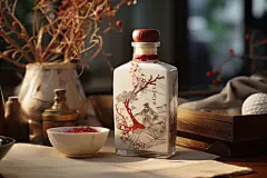 酒杯酒水酒瓶设计白酒酒图片酒类商品摄影图