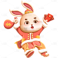 可爱春节兔子元素贴纸