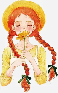 黄色手绘美丽女孩png免抠素材_新图网 https://ixintu.com 花朵女孩 美丽女生 手绘女生 女神节 女生节 女王节 妇女节
