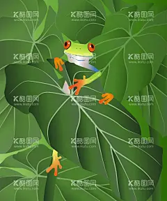 青蛙插画  - 源文件下载【酷图网】青蛙,学习,动物,卡通,手绘,油画,插画,