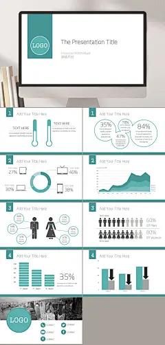 极简全英文欧美工作总结汇报PPT