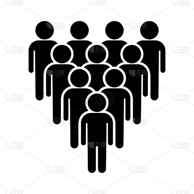 群人。组，团队图标矢量插图
