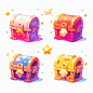 ciweituzi_a_set_of_4_closed_treasure_chest_as_a_UI_2d_icon_for__cd31a6f2-a141-470d-b383-37c0a188f201