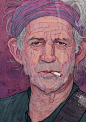 Rolling Stones肖像插画设计