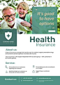 Health insurance poster template psd with editable text
