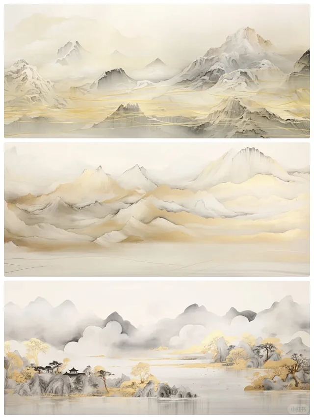 东方美学-千里江山|国风山水风景背景图-花瓣网
