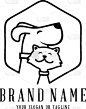 creative logo design dog and cat template