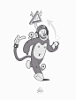 12组关于猴子的插画作品 - 灵感日报 : 猴子这家伙有时可以很可爱，有时可以很淘气，有时可以很安静，有时也可以很霸气！那么下面这组来自世界各国艺术家的插画作品同样呈现出对猴子百态的不同理解与表达……