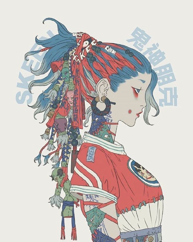 原创设计超话 分享一组来自插画师 ze...