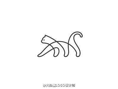 猫咪logo线条