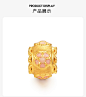 明牌珠宝黄金桃缘珠手串 硬金花朵转运珠足金情侣串珠手链AFP0883-tmall.com天猫