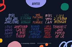 潮流时尚扁平化手绘女性肖像女孩头像文创装饰插图插画ai设计素材下载_颜格视觉