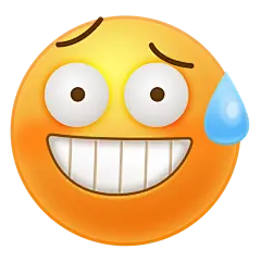 花瓣素材_简约冷汗emoji表情包_48166840