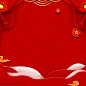 红色中国风剪纸家用电器新年春节主图背景