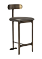 Hollis Counter Stool - Grey/ Bronze by INTERLUDE HOME, $2,400 retail price