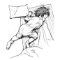 可爱北鼻睡姿手绘 (2)
把女儿木朵睡觉的样子画了下来，小北鼻睡觉就像“打仗”一样，各种折腾。其实是一组老图了，再次看到还是觉得很有爱~~