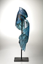 Takenouchi, Naoko, Artist, Flight #5, 2008, blown glass with copper leaf, sandblasted, H 58cm x W15cm x D13cm