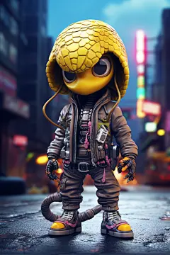 铠甲装甲创意立体十二生肖蛇动物模型图片