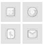 在网格的辅助下可以设计出大小均衡的图标