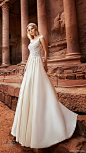 oksana mukha 2018 bridal sleeveless with strap scoop neckline heavily embellished bodice romantic a  line wedding dress open v back chapel train (jordania) mv