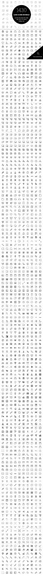 1430 Line Icons Bundle 1430个线图标束图标素材国外模板源文件-淘宝网